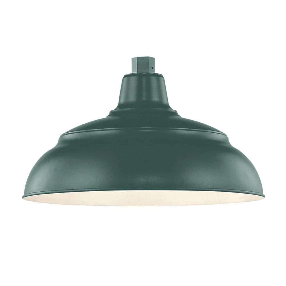 R Series 1-Light 15 in. Satin Green Warehouse Shade by Millennium Lighting 1 R Series 1-Light 15 in. Satin Green Warehouse Shade by Millennium Lighting