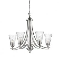 5-Lights 27.75 in. Satin Nickel Chandelier by Millennium Lighting