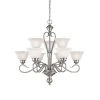 9-Lights 29 in. Satin Nickel Chandelier by Millennium Lighting