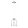 1-Light 8 in. Satin Nickel Pendant by Millennium Lighting