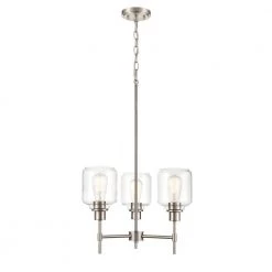3-Light 19 in. Satin Nickel Chandelier by Millennium Lighting