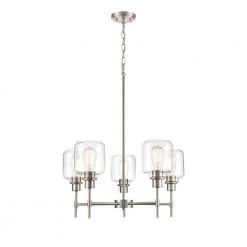 25.5 in. 5-Light Satin Nickel Chandelier by Millennium Lighting