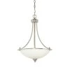 3-Light Satin Nickel Pendant with Etched White Glass by Millennium Lighting