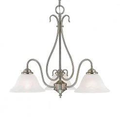 22.5 in. 3-Light Satin Nickel Chandelier by Millennium Lighting