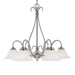 27 in. 6-Light Satin Nickel Chandelier by Millennium Lighting