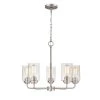 Moven 5-Light 23 in. Satin Nickel Hardwired Chandelier (1-Pack) by Millennium Lighting