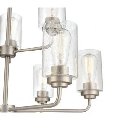 Moven 9-Light 28 in. Satin Nickel Hardwired Chandelier (1-Pack) by Millennium Lighting -Millennium Lighting Shop satin nickel millennium lighting chandeliers 9609 sn 1f 1000