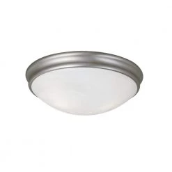 15 in. 2-Light Satin Nickel Flush Mount by Millennium Lighting
