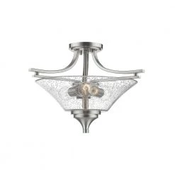 3-Light 19 in. Satin Nickel Semi-Flush by Millennium Lighting