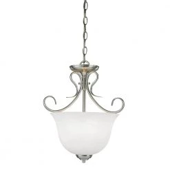 13 in. Wide 3-Light Satin Nickel Dual Mount Pendant by Millennium Lighting
