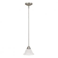 1-Light 7.75 in. Satin Nickel Mini Pendant by Millennium Lighting