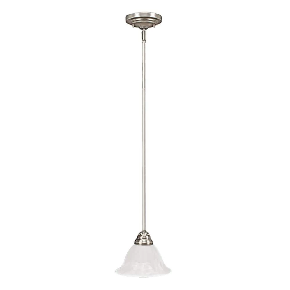 1-Light 7.75 in. Satin Nickel Mini Pendant by Millennium Lighting 1 1-Light 7.75 in. Satin Nickel Mini Pendant by Millennium Lighting