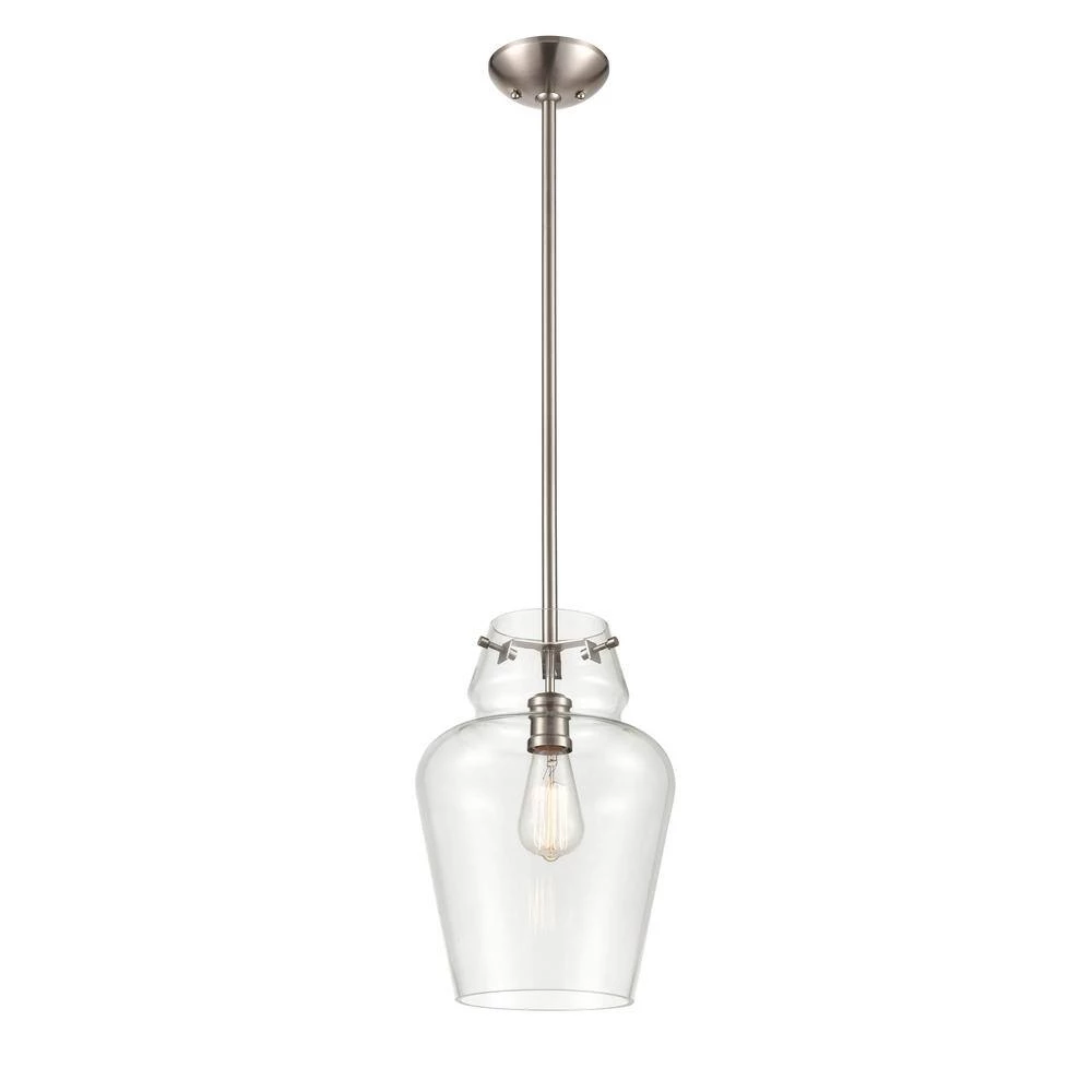 1-Light 12 in. Satin Nickel Mini Pendant by Millennium Lighting 3 1-Light 12 in. Satin Nickel Mini Pendant by Millennium Lighting - Image 3