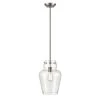 1-Light 12 in. Satin Nickel Mini Pendant by Millennium Lighting