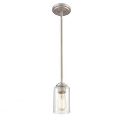 Moven 1-Light 5 in. Satin Nickel Hardwired Mini-Pendant (1-Pack) by Millennium Lighting -Millennium Lighting Shop satin nickel millennium lighting pendant lights 9601 sn 4f 1000