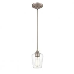 1-Light 5 in. Satin Nickel Mini Pendant by Millennium Lighting