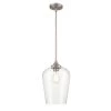 1-Light 10 in. Satin Nickel Mini Pendant by Millennium Lighting