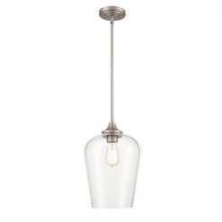 1-Light 10 in. Satin Nickel Mini Pendant by Millennium Lighting