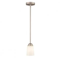 Ivey Lake 1-Light 5 in. Satin Nickel Hardwired Pendant (1-Pack) by Millennium Lighting