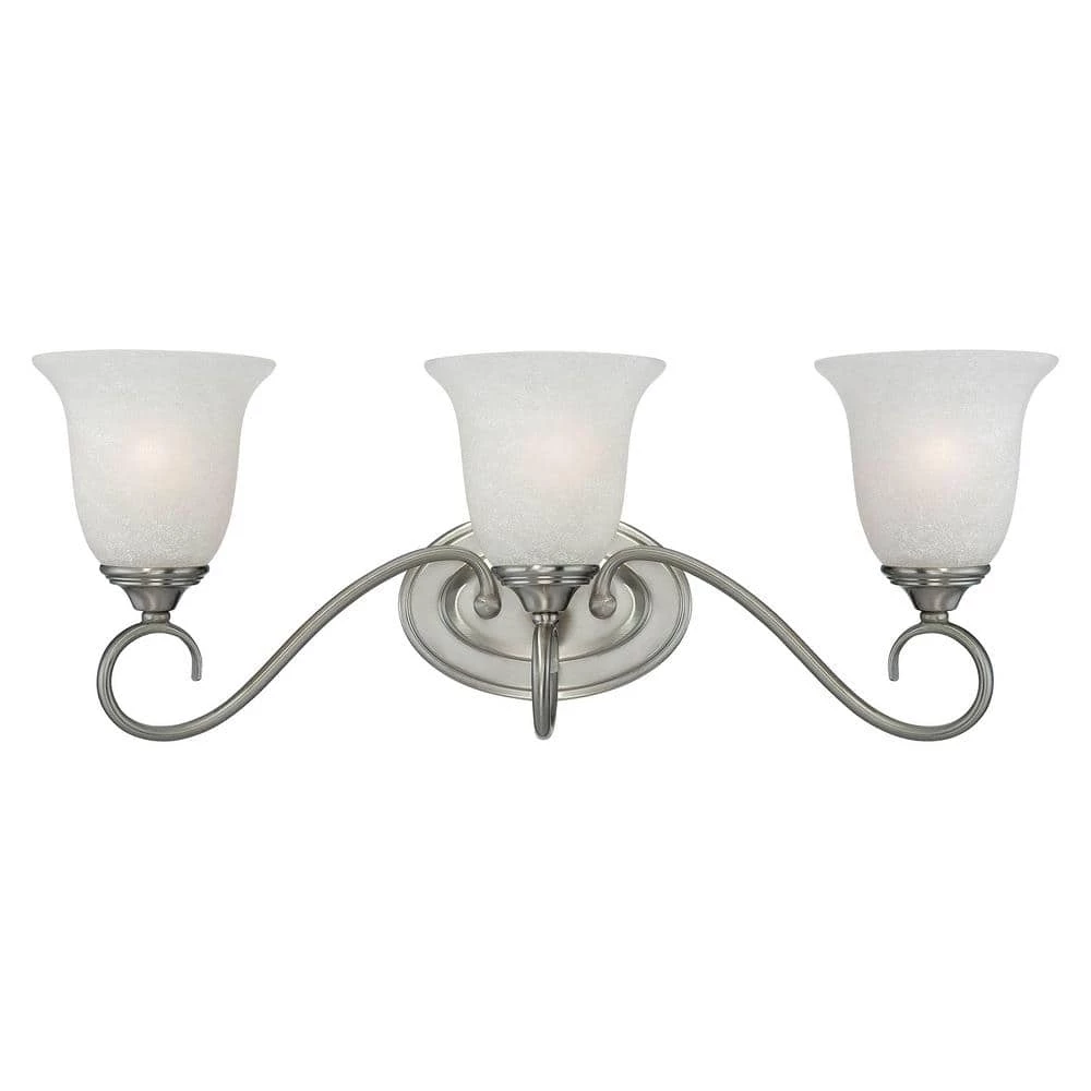 9 in. 3-Light Satin Nickel Vanity Light by Millennium Lighting 1 9 in. 3-Light Satin Nickel Vanity Light by Millennium Lighting