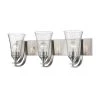 Natalie 24 in. 3-Light Satin Nickel Bathroom Vanity Light with Clear Seeded Shade by Millennium Lighting