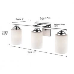 3-Light Satin Nickel Vanity Light with Etched White Glass by Millennium Lighting 6 3-Light Satin Nickel Vanity Light with Etched White Glass by Millennium Lighting -Millennium Lighting Shop satin nickel millennium lighting vanity lighting 3183 sn 4f 1000