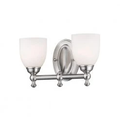 13 in. 2-Light Satin Nickel Vanity Light by Millennium Lighting