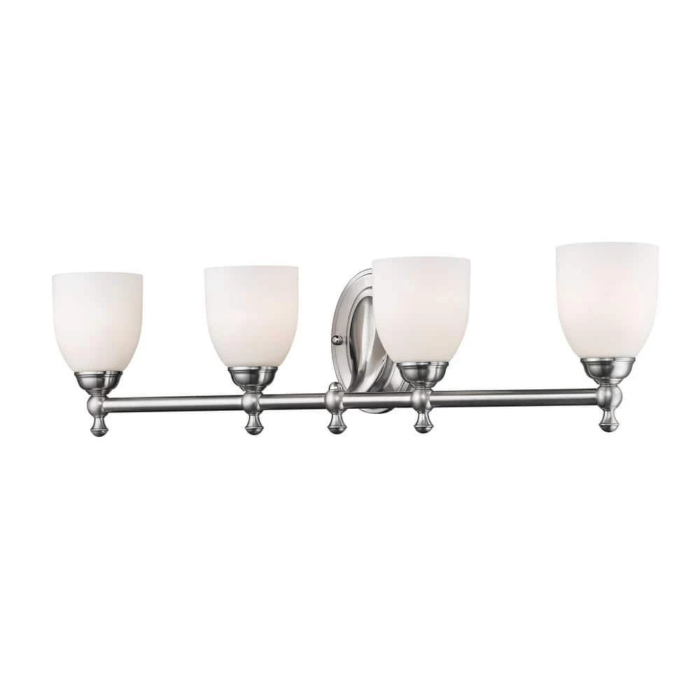 30 in. 4-Light Satin Nickel Vanity Light by Millennium Lighting 1 30 in. 4-Light Satin Nickel Vanity Light by Millennium Lighting