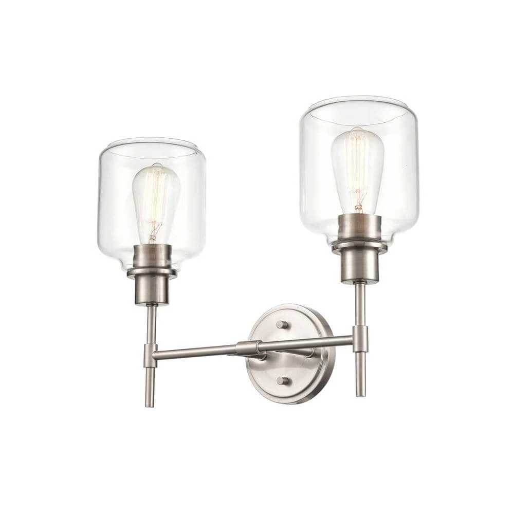 2-Light 17.5 in. Satin Nickel Vanity Light by Millennium Lighting 1 2-Light 17.5 in. Satin Nickel Vanity Light by Millennium Lighting