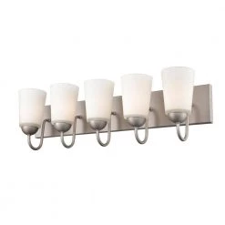 Ivey Lake 27 in. 5-Light Satin Nickel Bathroom Vanity Light with Etched White Glass Shade by Millennium Lighting 7 Ivey Lake 27 in. 5-Light Satin Nickel Bathroom Vanity Light with Etched White Glass Shade by Millennium Lighting -Millennium Lighting Shop satin nickel millennium lighting vanity lighting 9815 sn 4f 1000