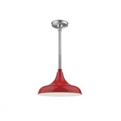 R Series 1-Light 15 in. Satin Red Modified Warehouse Shade by Millennium Lighting