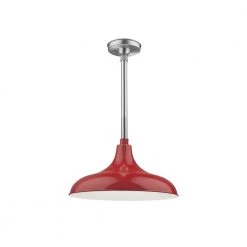 R Series 1-Light 18 in. Satin Red Modified Warehouse Shade by Millennium Lighting