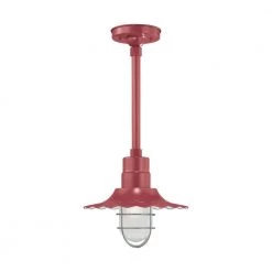 12 in. 1-Light Satin Red Radial Wave Shade by Millennium Lighting