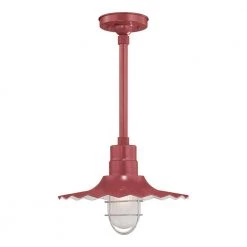 15 in. 1-Light Satin Red Radial Wave Shade by Millennium Lighting