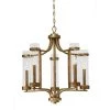 Milan Collection 5-Light Vintage Gold Chandelier with Clear Glass by Millennium Lighting
