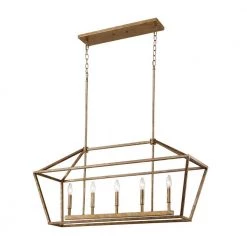 3245-VG 5-Light 40 in. Wide Taper Candle Vintage Gold Chandelier by Millennium Lighting