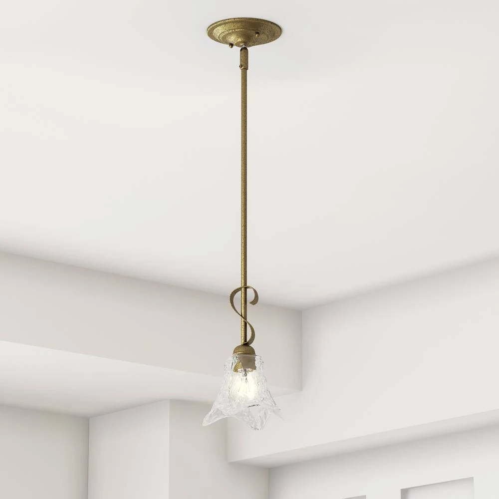 Chatsworth Collection 1-Light Vintage Gold Mini-Pendant with Clear Glass by Millennium Lighting 5 Chatsworth Collection 1-Light Vintage Gold Mini-Pendant with Clear Glass by Millennium Lighting - Image 5