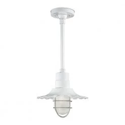 12 in. 1-Light White Radial Wave Shade by Millennium Lighting