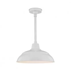 1-Light 18 in. White Warehouse Shade by Millennium Lighting